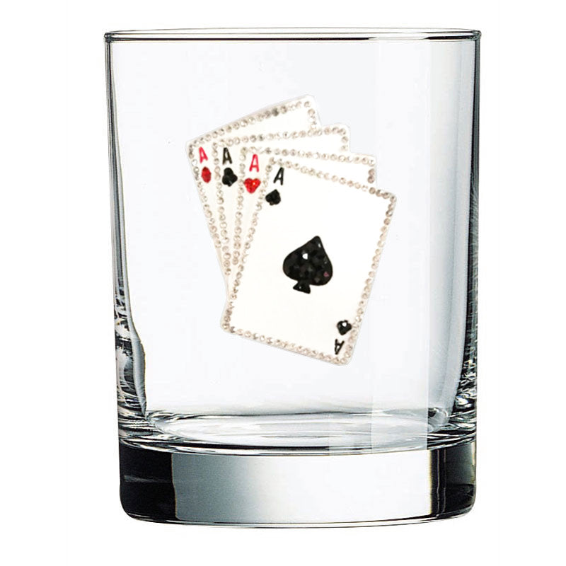 PLAYING CARDS OLD FASHIONED GLASS - Molly's! A Chic and Unique Boutique 