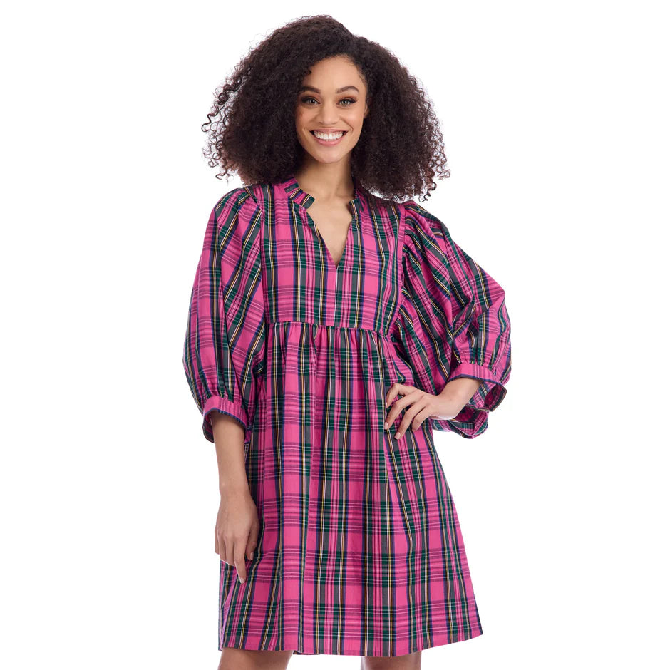 pink and black plaid dress NEW Pink Black Plaid Dress Girls 4T NWT Bow Birthday Party Holiday