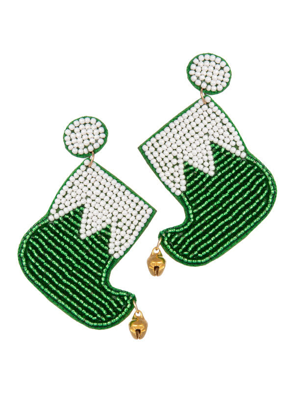 GREEN STOCKING EARRING - Molly's! A Chic and Unique Boutique 