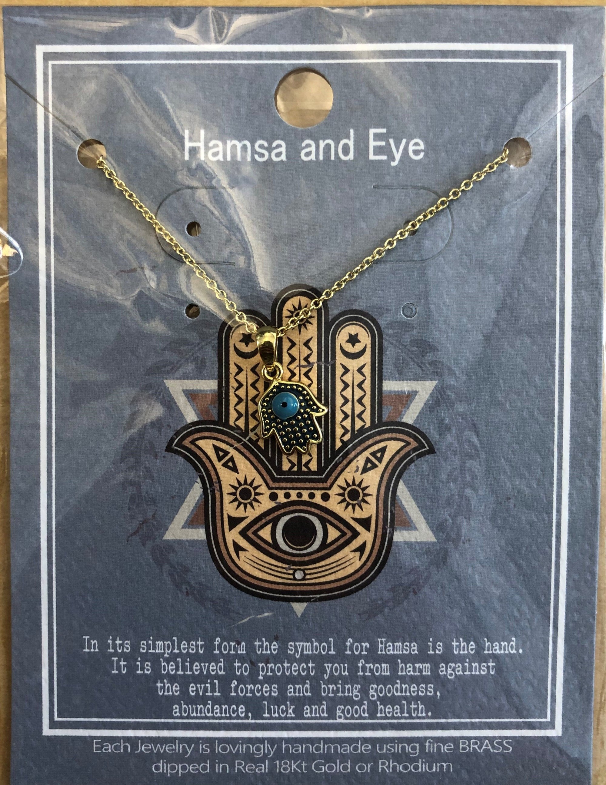 Hamsa and Eye Necklace - Molly's! A Chic and Unique Boutique 