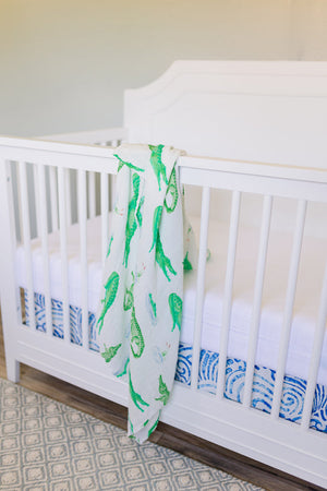 ALLIGATOR SWADDLE BLANKET - Molly's! A Chic and Unique Boutique 
