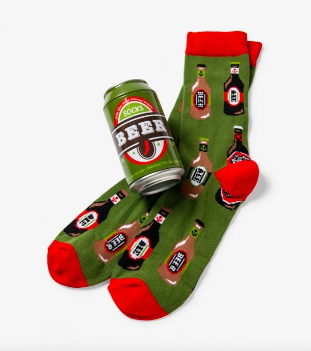 BEER BOTTLES MEN'S BEER CAN SOCKS - Molly's! A Chic and Unique Boutique 