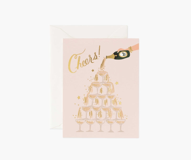 CHAMPAGNE TOWER CHEERS CARD - Molly's! A Chic and Unique Boutique 