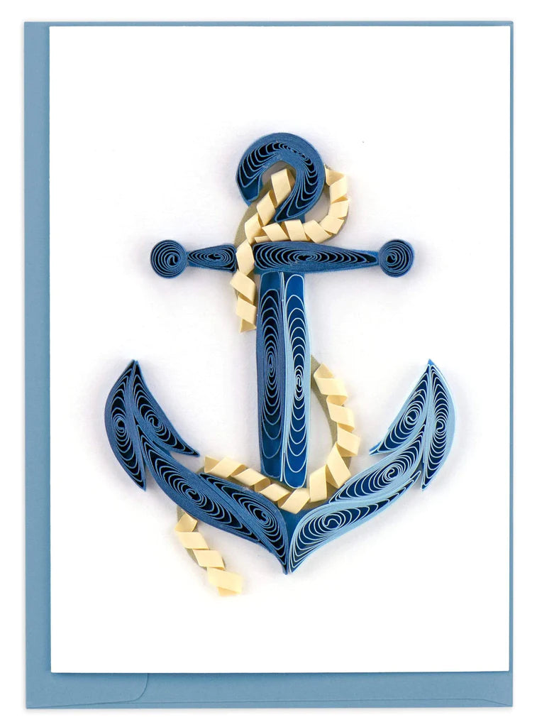 Quilled Anchor Gift Enclosure Mini Card - Molly's! A Chic and Unique Boutique 