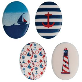 Nautical Pebble 6.5" Food Topper - Molly's! A Chic and Unique Boutique 