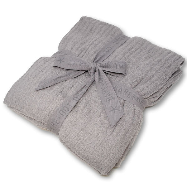 BAREFOOT DREAMS RIBBED THROW PEWTER - Molly's! A Chic and Unique Boutique 