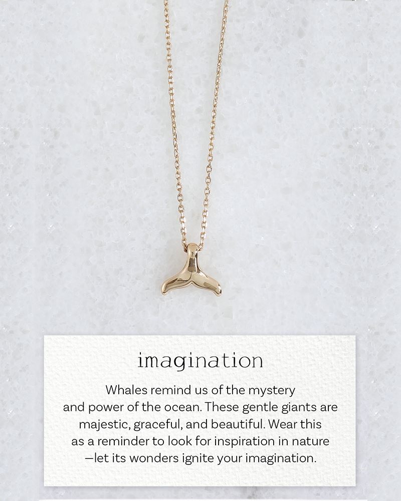 BEACH BLESSING Necklace Whale Tail Gold/Silver - Molly's! A Chic and Unique Boutique 