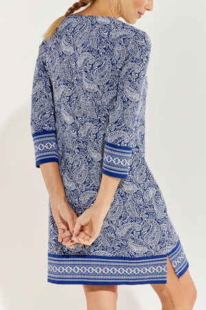 Ocean Tunic Dress Navy Artisan Paisley - Molly's! A Chic and Unique Boutique 