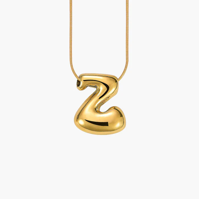 GOLDEN GLOW BUBBLE LETTER NECKLACE - Molly's! A Chic and Unique Boutique 