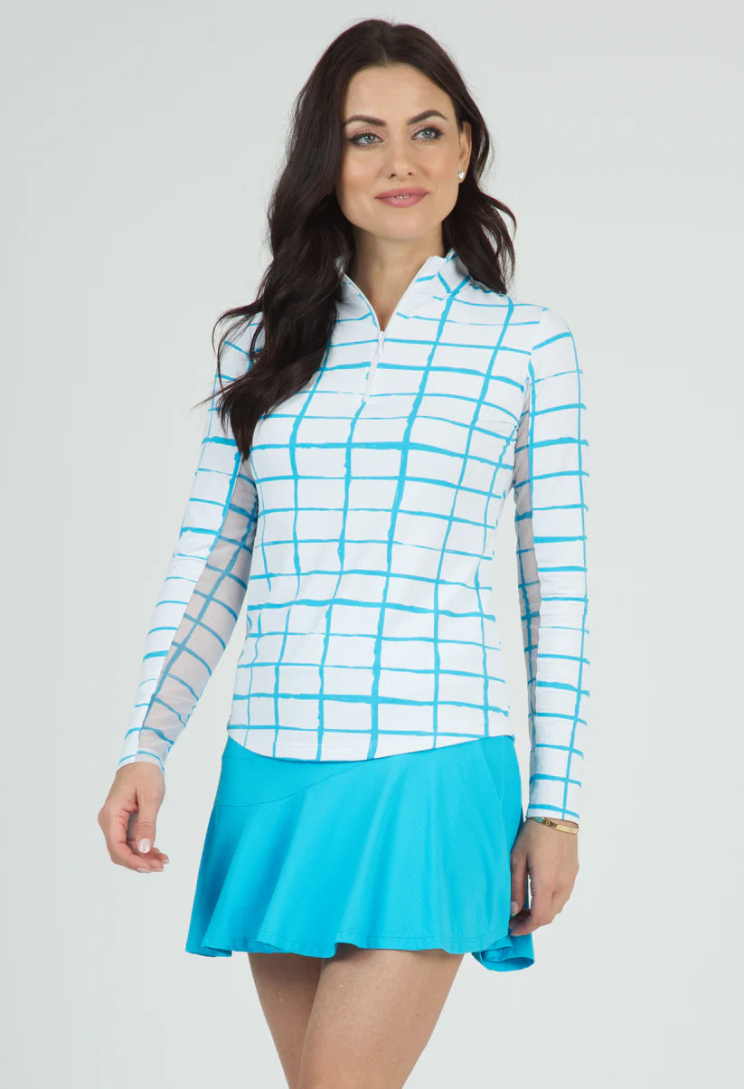 CORDOVA PRINT LONG SLEEVE MOCK NECK TOP - Molly's! A Chic and Unique Boutique 