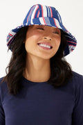 KATIA COTTON BUCKET HAT-NAVY MULTICOLOR STRIPE - Molly's! A Chic and Unique Boutique 