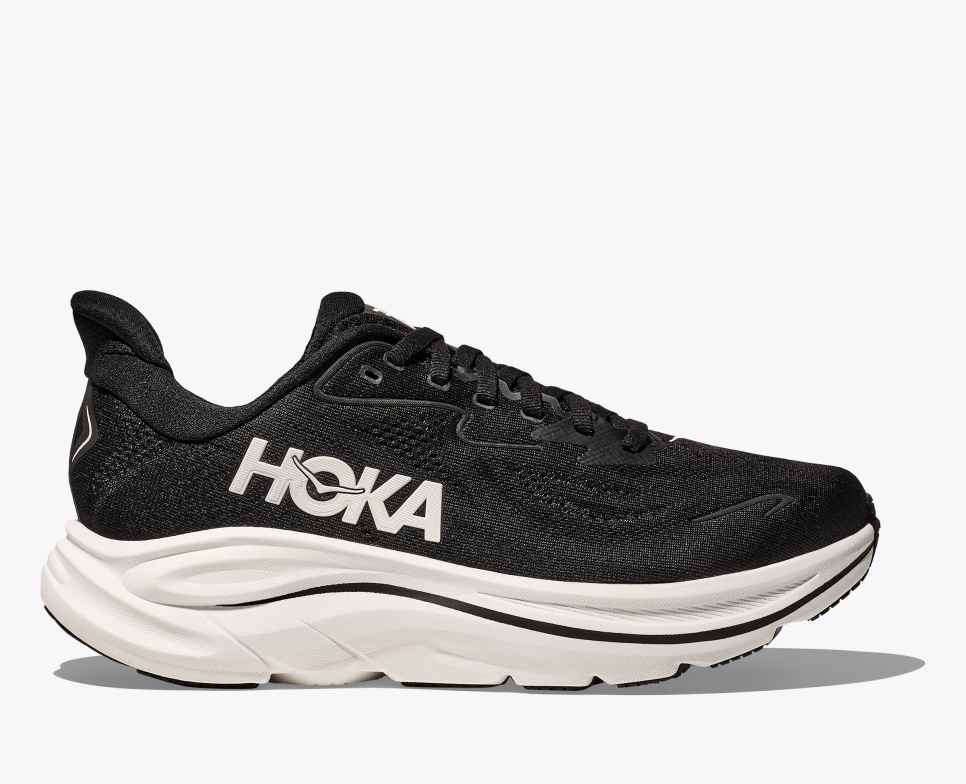 WOMEN'S HOKA CLIFTON 10- BLACK/WHITE - Molly's! A Chic and Unique Boutique 