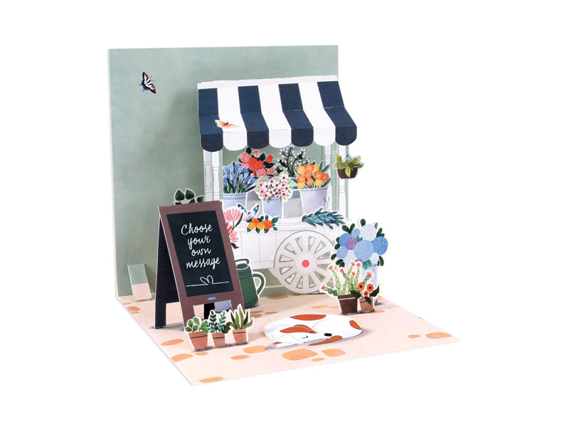 FLOWER CART POP UP CARD - Molly's! A Chic and Unique Boutique 