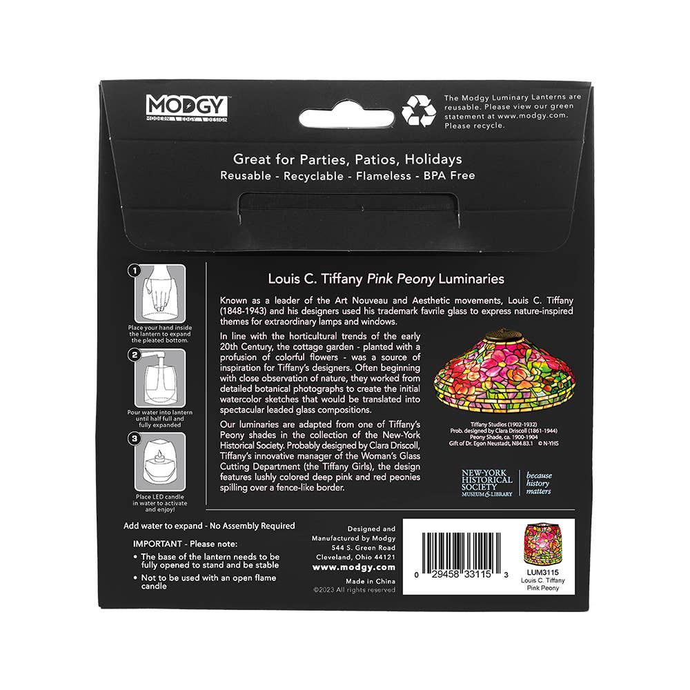 Luminary Lanterns - Louis C. Tiffany Pink Peony - Molly's! A Chic and Unique Boutique 