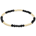 BLISSFUL PATTERN 2.5MM BEAD BRACELET-FACETED ONYX - Molly's! A Chic and Unique Boutique 
