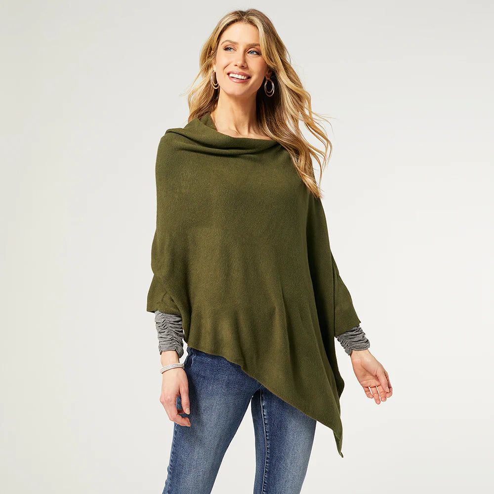 LIGHTWEIGHT PONCHO *cant find gray or burgundy picture - Molly's! A Chic and Unique Boutique 