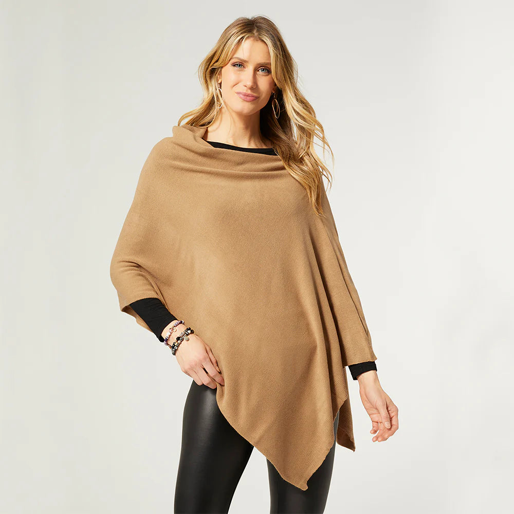 LIGHTWEIGHT PONCHO *cant find gray or burgundy picture - Molly's! A Chic and Unique Boutique 