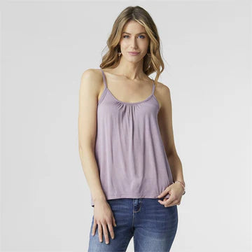ELSIE GATHERED CAMI- DUSTY PLUM - Molly's! A Chic and Unique Boutique 