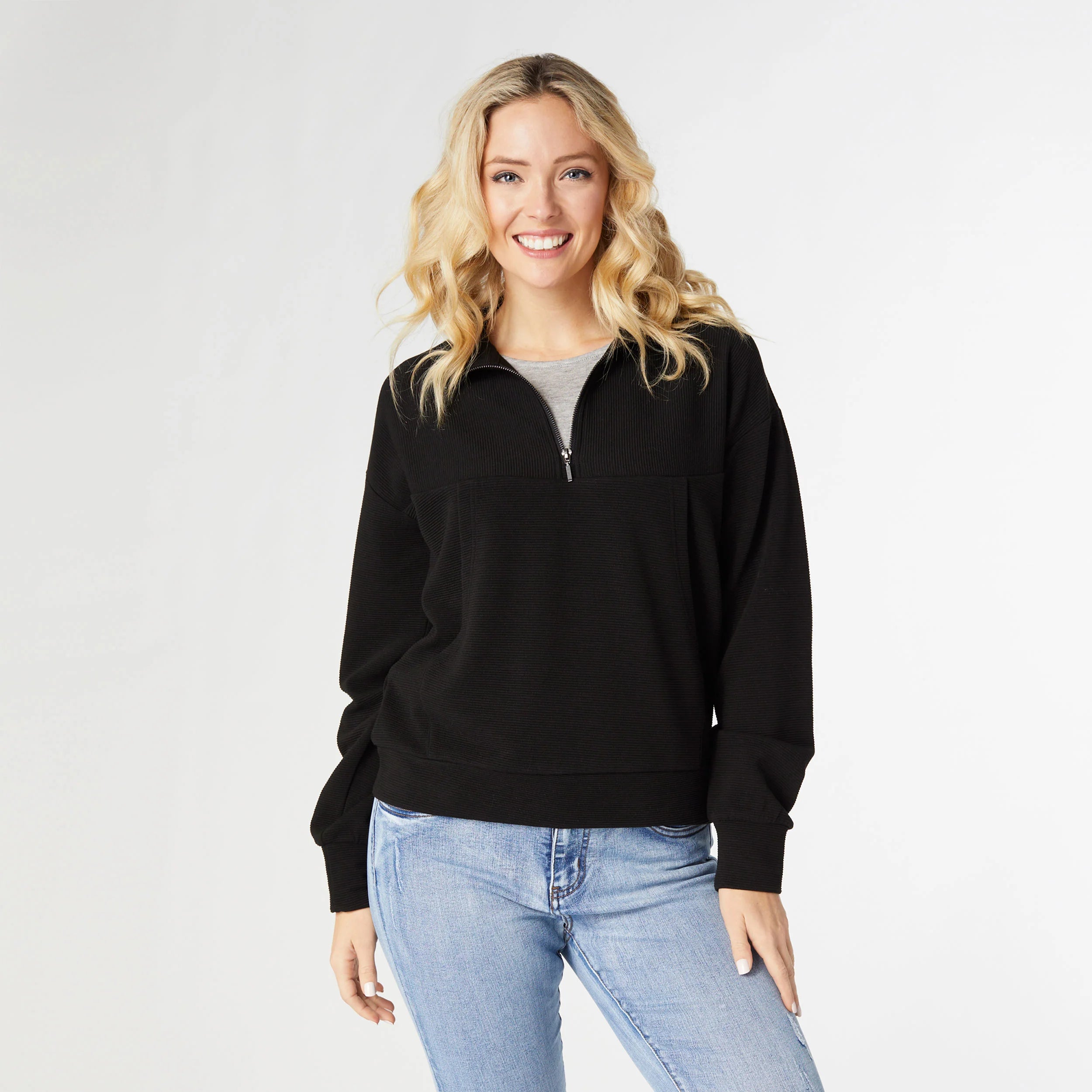 Lyla Half Zip Top - Molly's! A Chic and Unique Boutique 