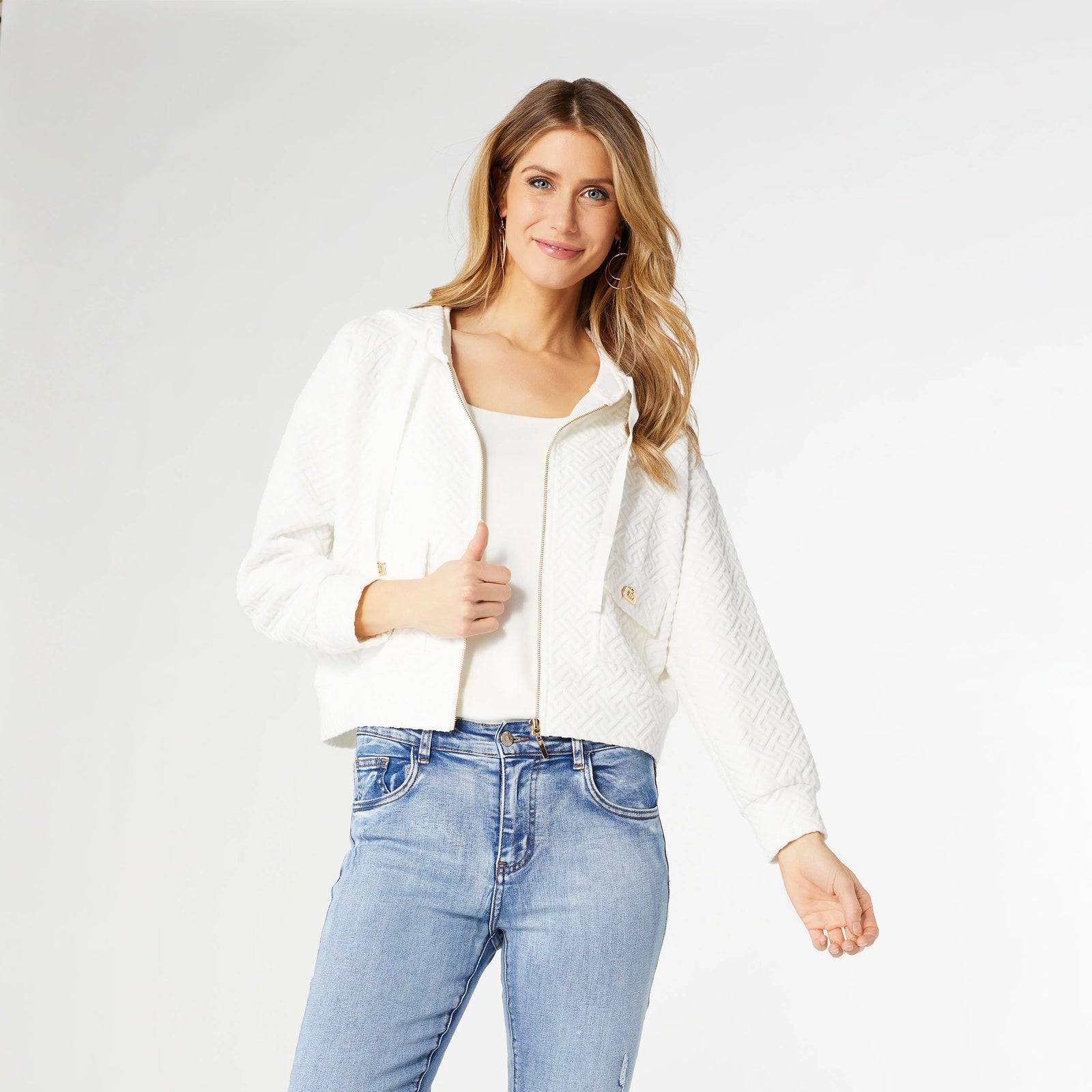 Phoenix Quilted Zip Hoodie with Pockets - Molly's! A Chic and Unique Boutique 