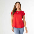 CAMELLIA CAP SLEEVE TOP WITH LAYERED BOTTOM- RED - Molly's! A Chic and Unique Boutique 
