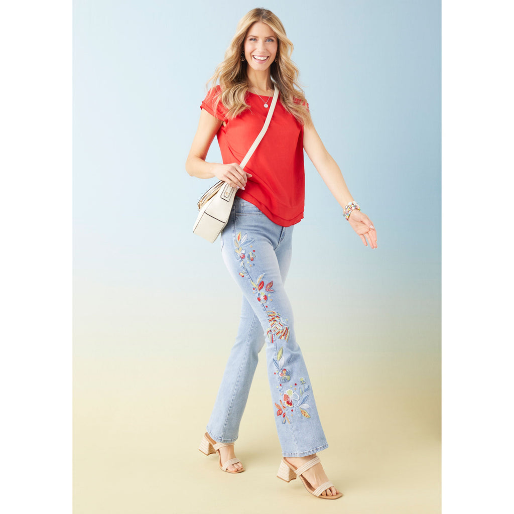CAMELLIA CAP SLEEVE TOP WITH LAYERED BOTTOM- RED - Molly's! A Chic and Unique Boutique 