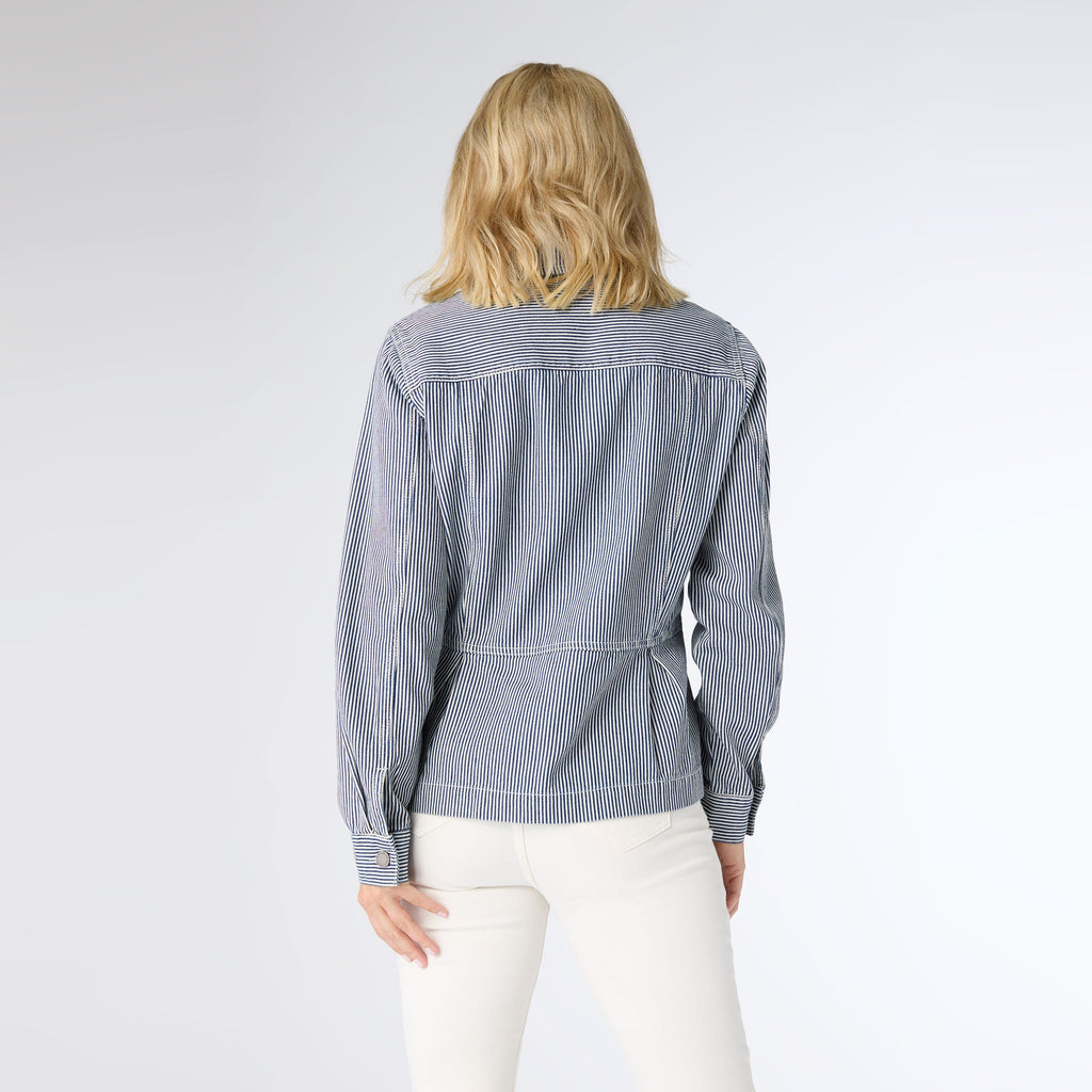 SAMSON STRIPED DENIM JACKET - Molly's! A Chic and Unique Boutique 