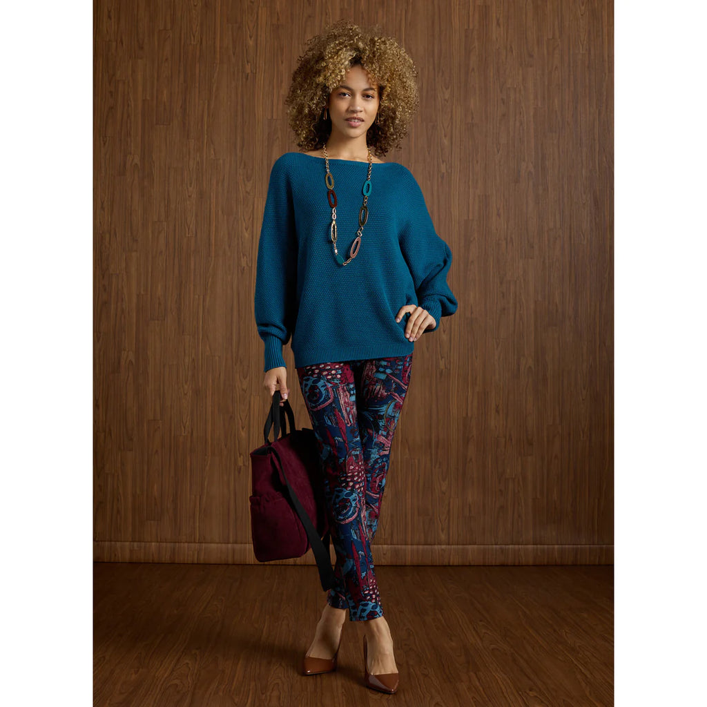 RELAXED CIANA PULLOVER LATTICE BACK OCEANSIDE - Molly's! A Chic and Unique Boutique 