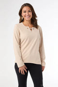 MAYLEE SOFT BRUSHED V NECK TOP - Molly's! A Chic and Unique Boutique 
