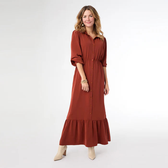 BIXSBY LONG SLEEVE TIERED MAXI DRESS - Molly's! A Chic and Unique Boutique 