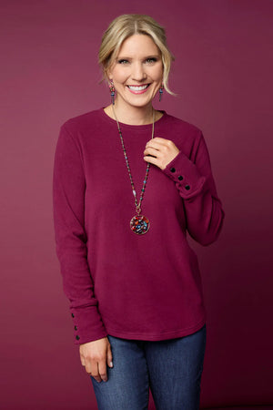 ALEXIS SUPER SOFT TOP WITH SNAP CUFF - Molly's! A Chic and Unique Boutique 