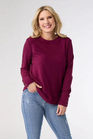 ALEXIS SUPER SOFT TOP WITH SNAP CUFF - Molly's! A Chic and Unique Boutique 
