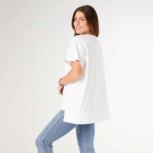 LENICE RELAXED SHORT SLEEVE TOP - Molly's! A Chic and Unique Boutique 