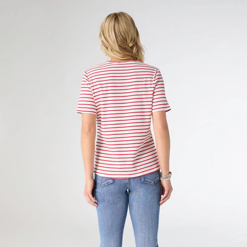 Sara Striped Short Sleeve Top *PREVIEW* - Molly's! A Chic and Unique Boutique 