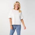 CAMILLE TOP PEARL PUFF SLEEVE - Molly's! A Chic and Unique Boutique 