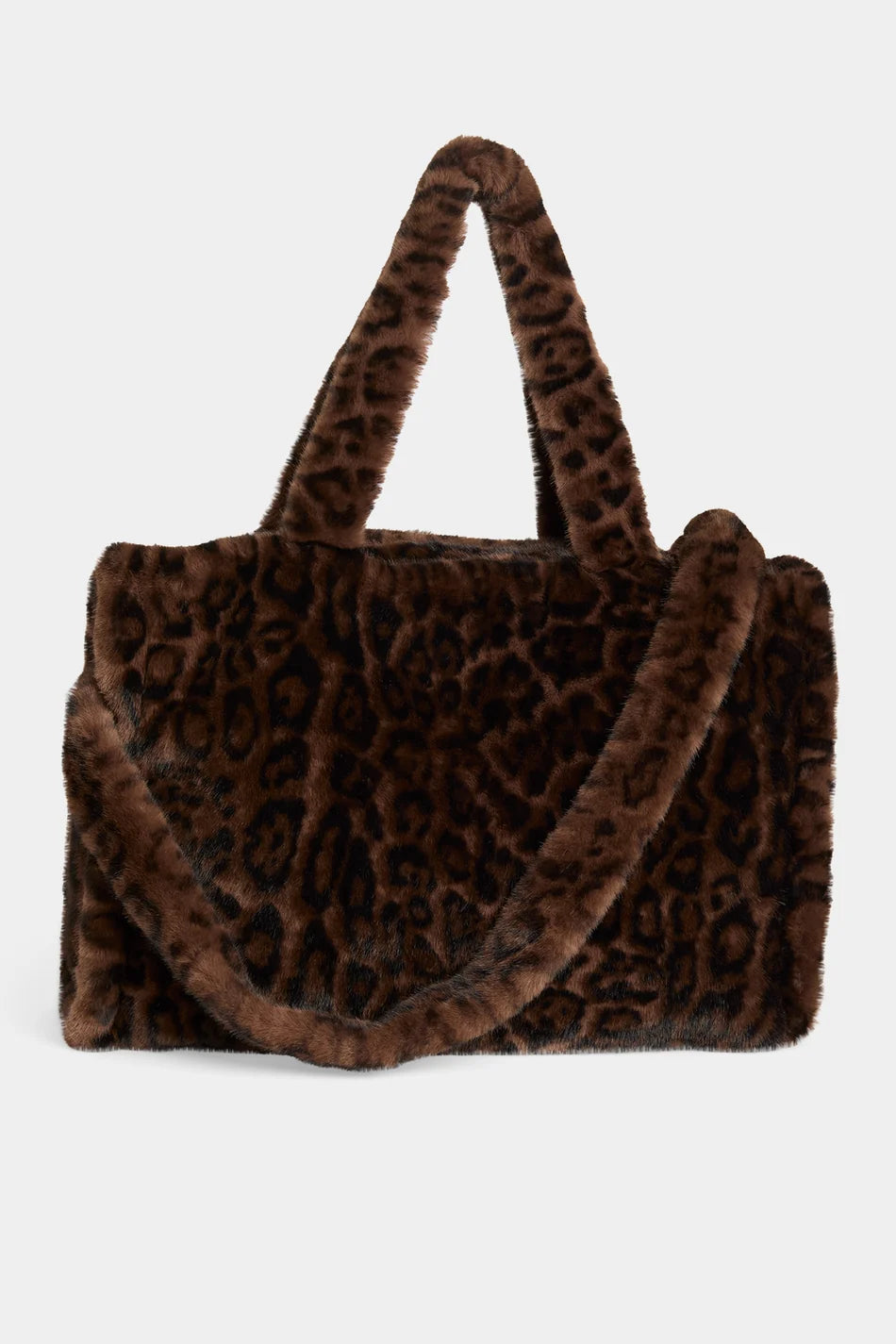 Brooke Faux Fur Leopard Large Tote - Molly's! A Chic and Unique Boutique 