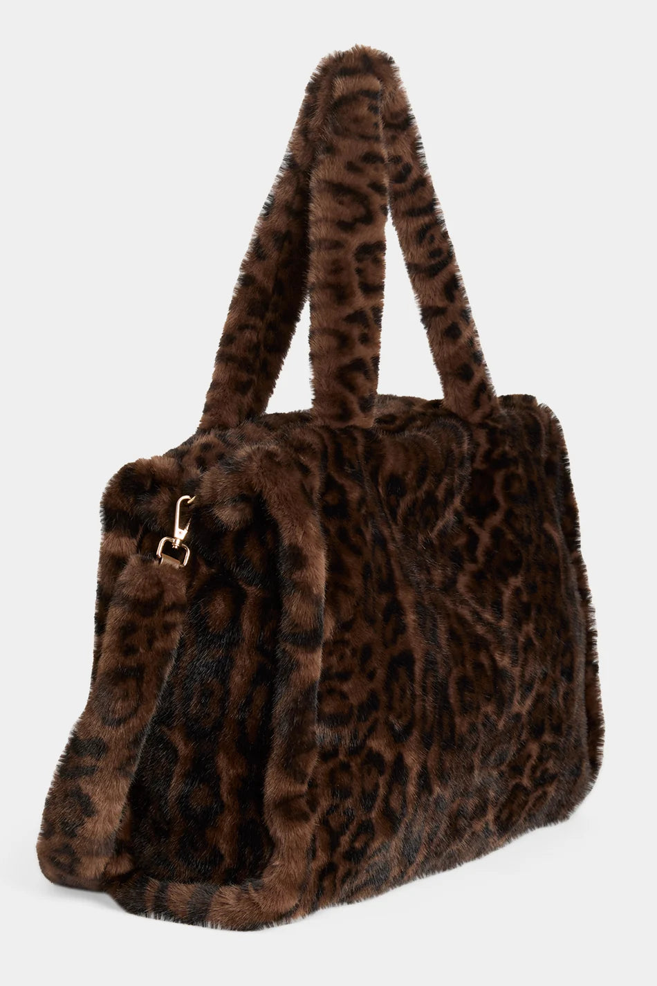 Brooke Faux Fur Leopard Large Tote - Molly's! A Chic and Unique Boutique 