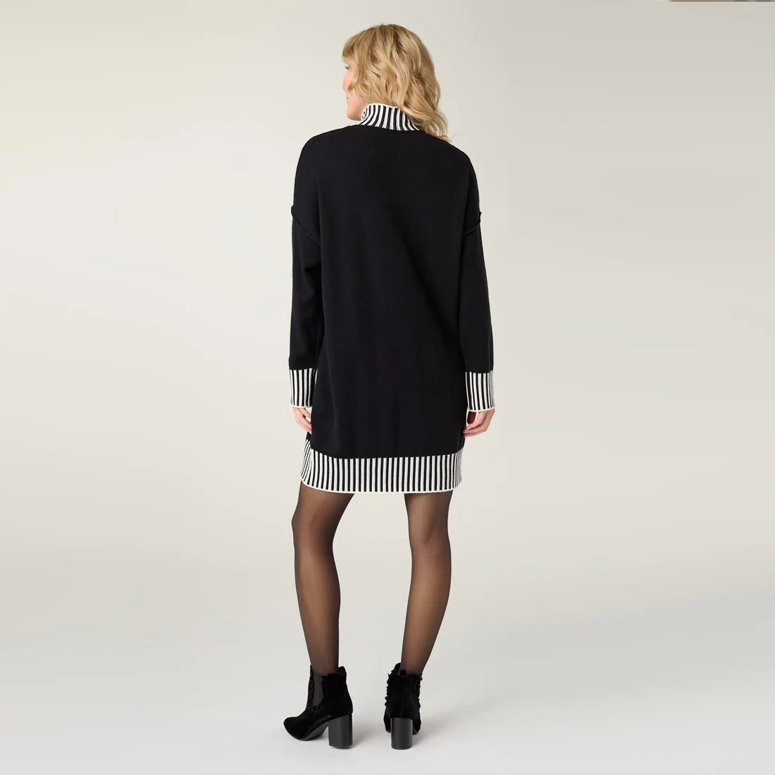 Jayla Knit Dress with Striped Trim