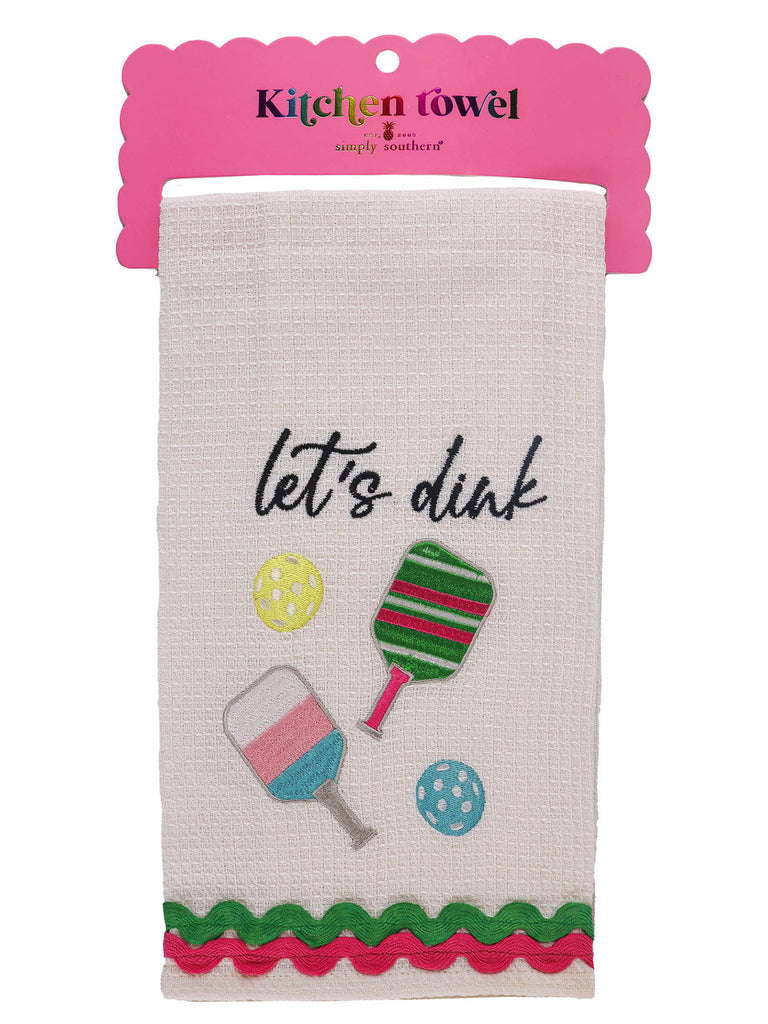 SIMPLY SOUTHERN LET'S DINK KITCHEN TOWEL - Molly's! A Chic and Unique Boutique 