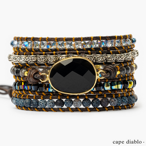 Onyx Moonlight Protection Wrap Bracelet - Molly's! A Chic and Unique Boutique 