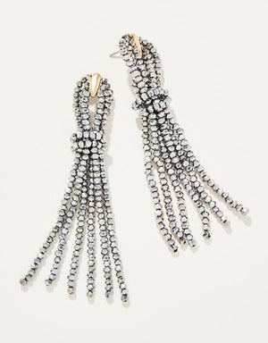 TWISTED TASSEL EARRINGS SILVER - Molly's! A Chic and Unique Boutique 