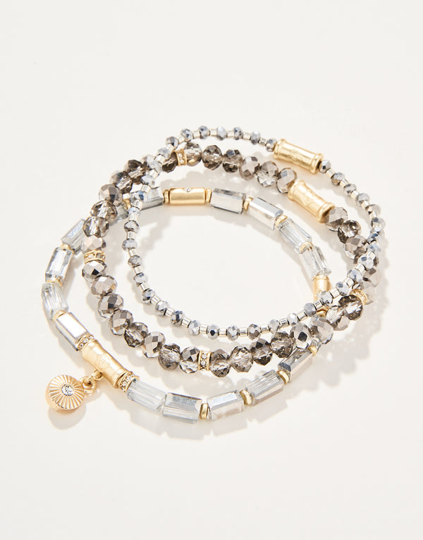Sparkle Stretch Bracelet Set Silver - Molly's! A Chic and Unique Boutique 