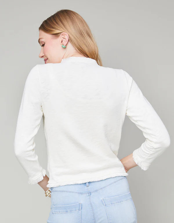 CLARA CONVERTIBLE CARDIGAN- PEARL WHITE - Molly's! A Chic and Unique Boutique 