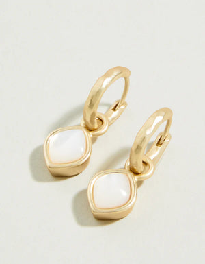 MAERA DROP HOOP EARRINGS MOTHER OF PEARL - Molly's! A Chic and Unique Boutique 