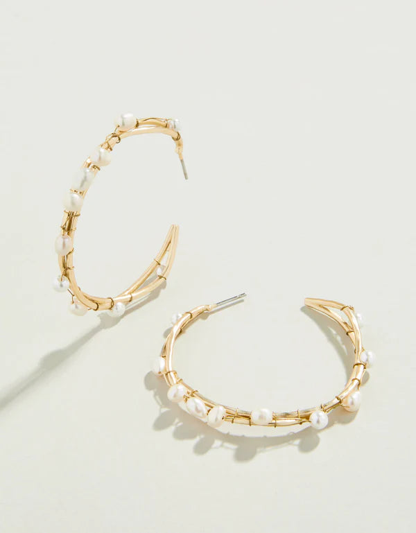 SWELL HOOP EARRINGS PEARL - Molly's! A Chic and Unique Boutique 