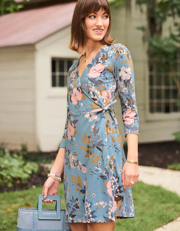 ALISA WRAP DRESS MARITIME FOREST WILDFLOWERS - Molly's! A Chic and Unique Boutique 