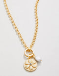 CHICORY MEDALLION NECKLACE 17" PEARL - Molly's! A Chic and Unique Boutique 