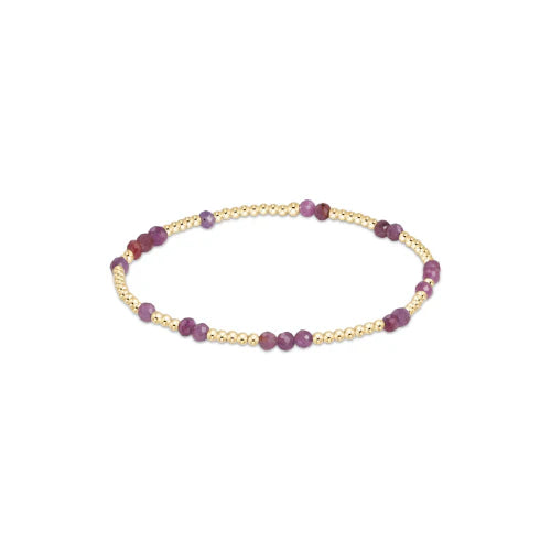 Hope Unwritten Gemstone 2mm Bead Bracelet- Ruby - Molly's! A Chic and Unique Boutique 