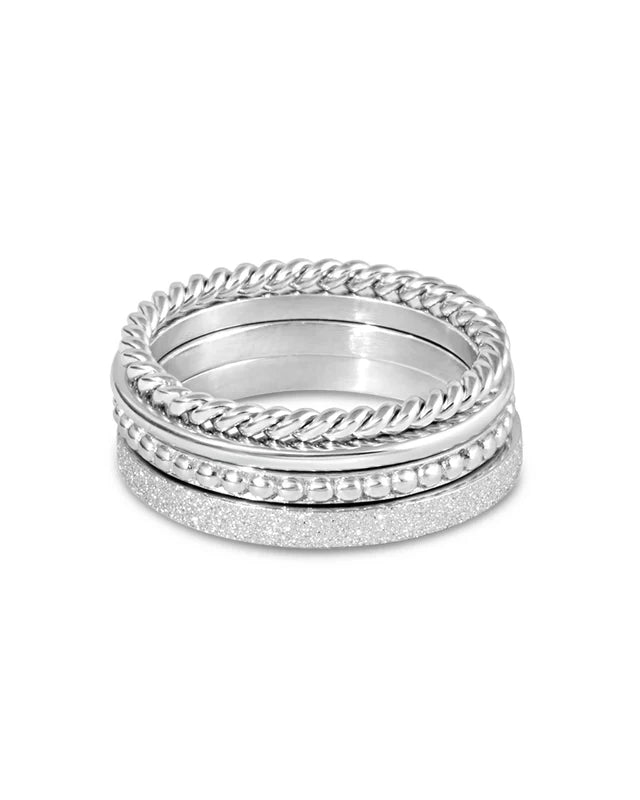 4 RING SET SILVER - Molly's! A Chic and Unique Boutique 