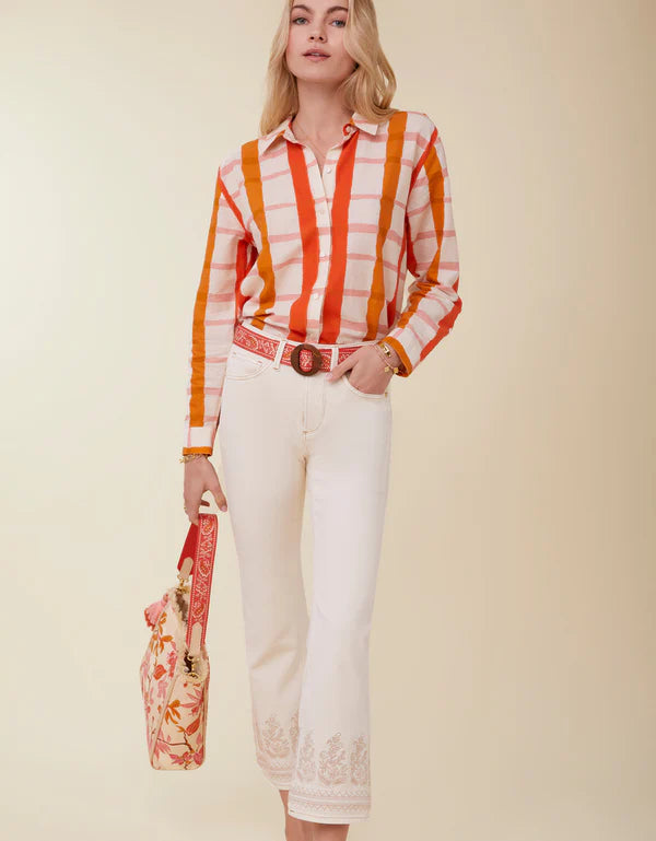 ROWEN KICK FLARE JEAN BUTTERCREAM - Molly's! A Chic and Unique Boutique 